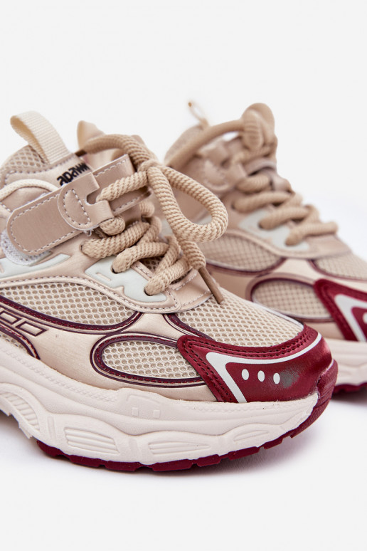 Sneakers modeļa apavi Bērnu apavi Uz biezas zoles Zelta krāsas Xairana