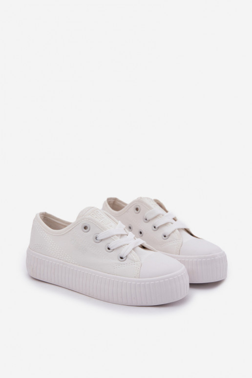 brīvā laika apavi Bērnu apavi šņorējami Big Star RR374009 baltas krāsas