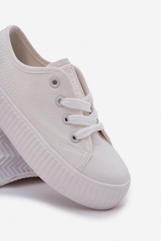 brīvā laika apavi Bērnu apavi šņorējami Big Star RR374009 baltas krāsas