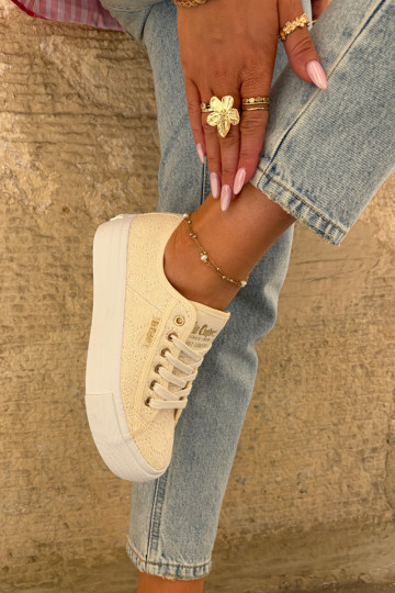 sieviešu puszābaki ar mežģīnēm Lee Cooper LCIN-25-31-3440L smilšu krāsas 2