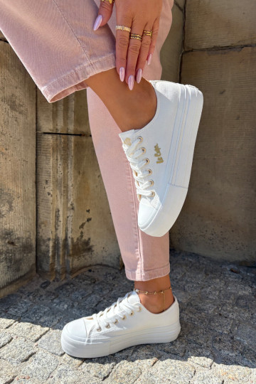 sieviešu puszābaki ar platformu Lee Cooper LCIN-25-02-3289 baltas krāsas