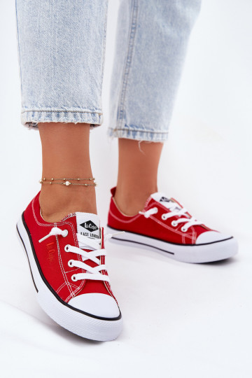 Auduma sieviešu puszābaki Lee Cooper LCIN-25-02-3298L sarkanas krāsas