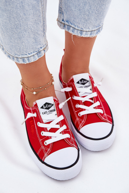 Auduma sieviešu puszābaki Lee Cooper LCIN-25-02-3298L sarkanas krāsas