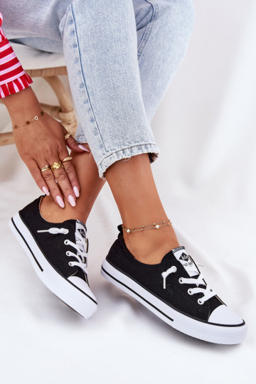 Auduma sieviešu puszābaki Lee Cooper LCIN-25-02-3299L melnas krāsas