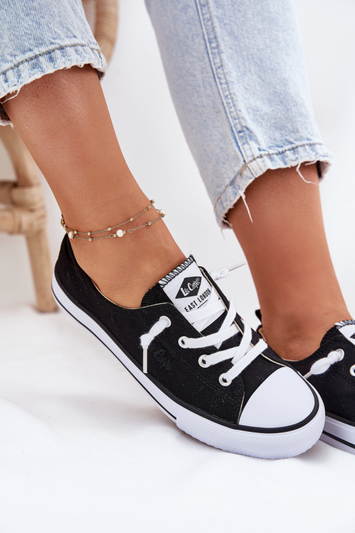 Auduma sieviešu puszābaki Lee Cooper LCIN-25-02-3299L melnas krāsas