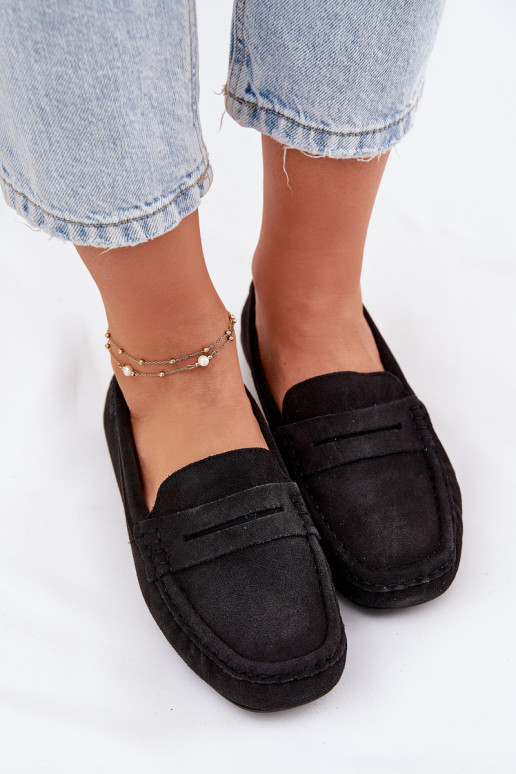 Zamša mokasīni Big Star RR274948 melnā krāsā