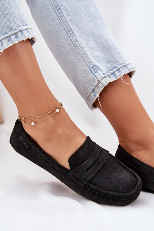 Zamša mokasīni Big Star RR274948 melnā krāsā