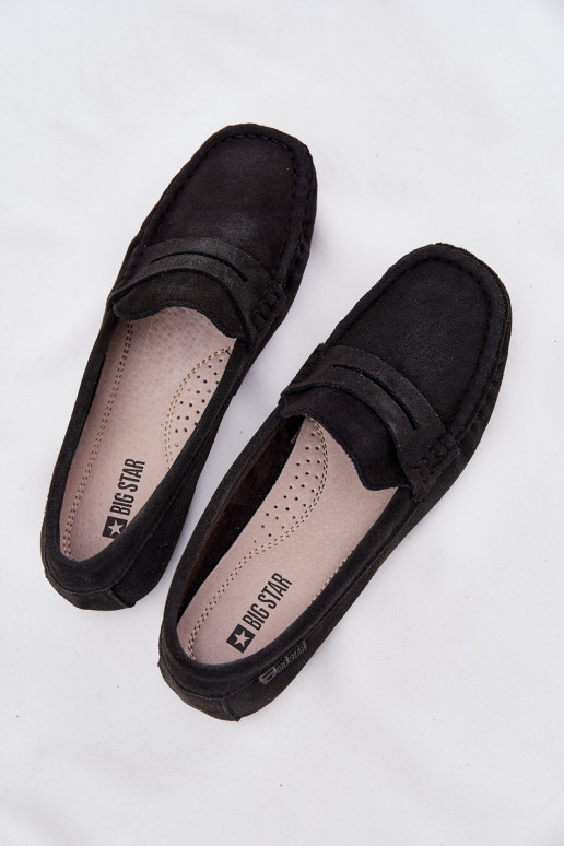 Zamša mokasīni Big Star RR274948 melnā krāsā