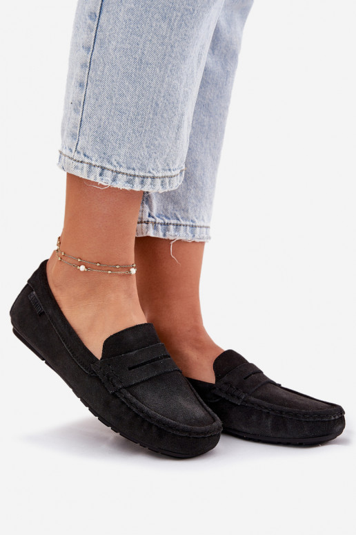 Zamša mokasīni Big Star RR274948 melnā krāsā