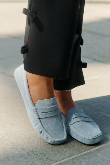 Zamša mokasīni Big Star RR274943 zilā krāsā