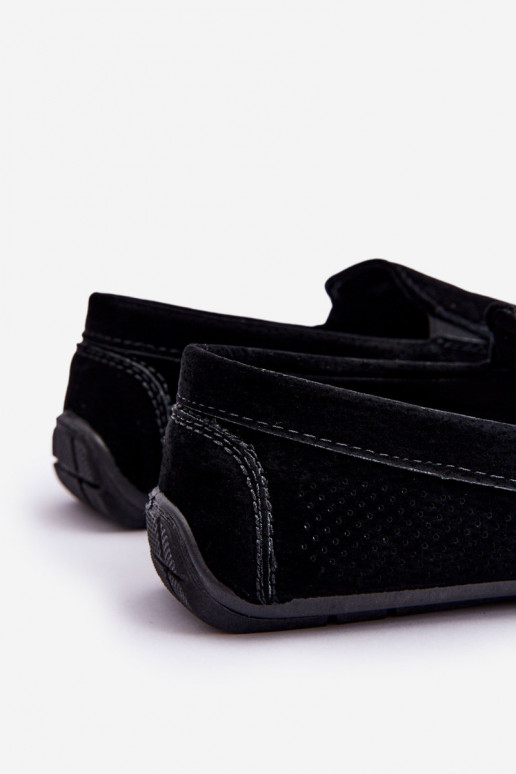 Vīriešiem Klasiski zamšādas mokasīni melnas krāsas Felixo