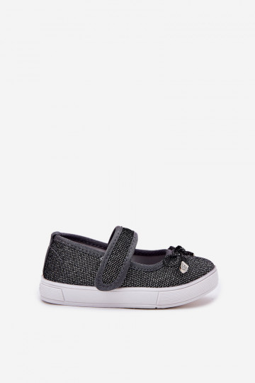 bērnu laiviņas ar bantītēm melnas krāsas Amirinas 2