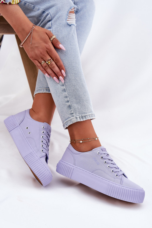 Auduma sieviešu puszābaki Big Star RR274406 Violeta krāsa