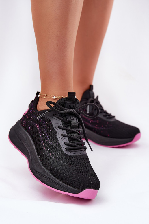 Sneaker tipa sporta apavi ar platformu Big Star RR274523 HI-POLY SYSTEM melnā krāsā