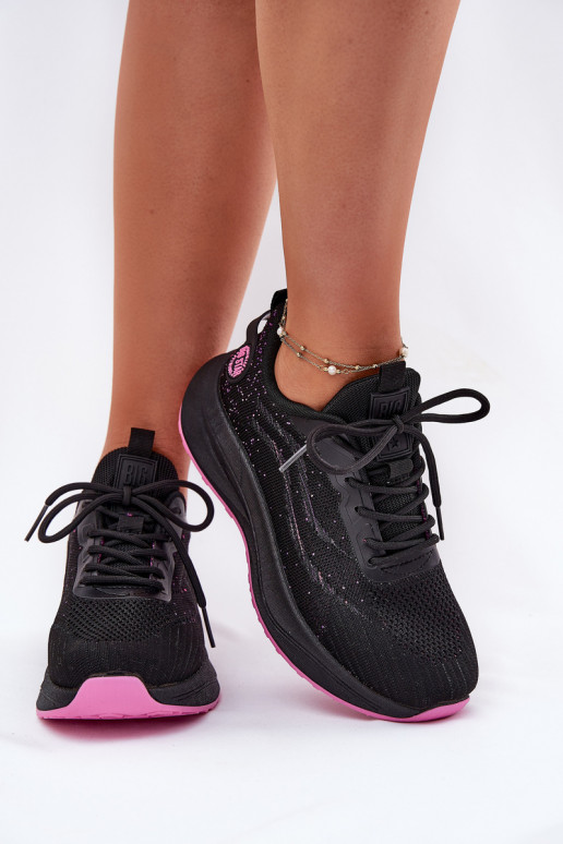 Sneaker tipa sporta apavi ar platformu Big Star RR274523 HI-POLY SYSTEM melnā krāsā