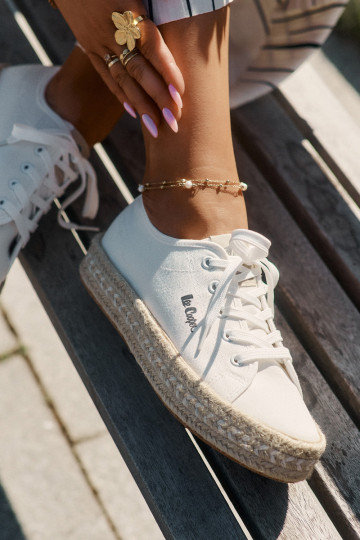 Brīvā laika apavi ar šņorēm Lee Cooper LCIN-25-44-3217 baltā krāsā 2