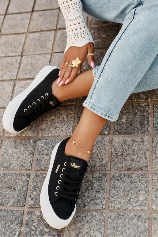 Brīvā laika apavi ar šņorēm Lee Cooper LCIN-25-31-3439L melnā krāsā