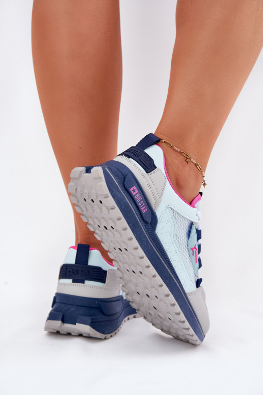 sporta apavi Sieviešu ar platformu Big Star RR274A225 HI-POLY SYSTEM Zilas krāsas