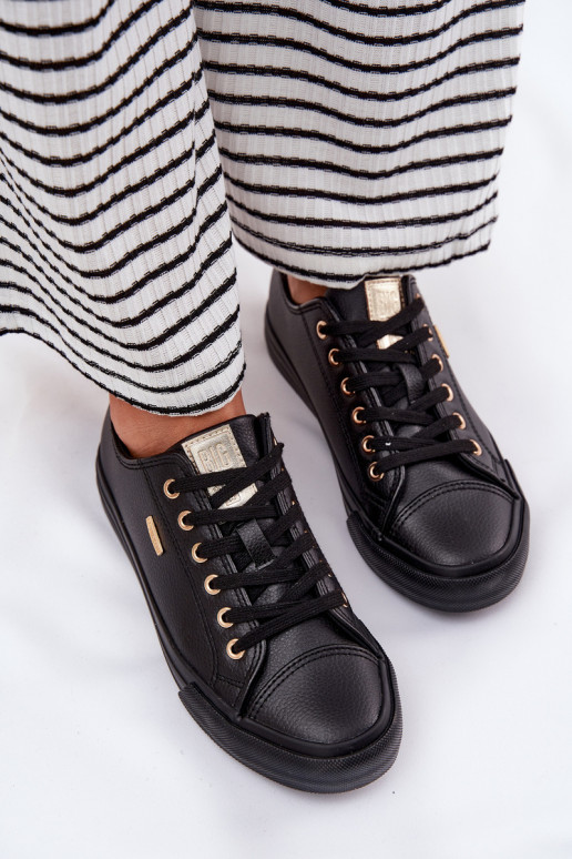 sieviešu puszābaki no eko ādas Big Star RR274749 melnas krāsas