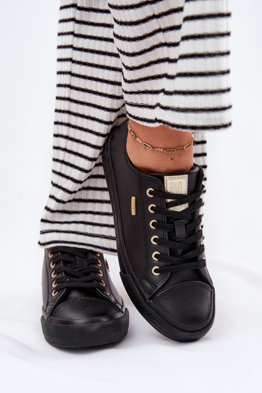 sieviešu puszābaki no eko ādas Big Star RR274749 melnas krāsas