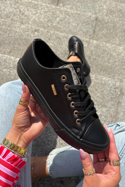 sieviešu puszābaki no eko ādas Big Star RR274749 melnas krāsas