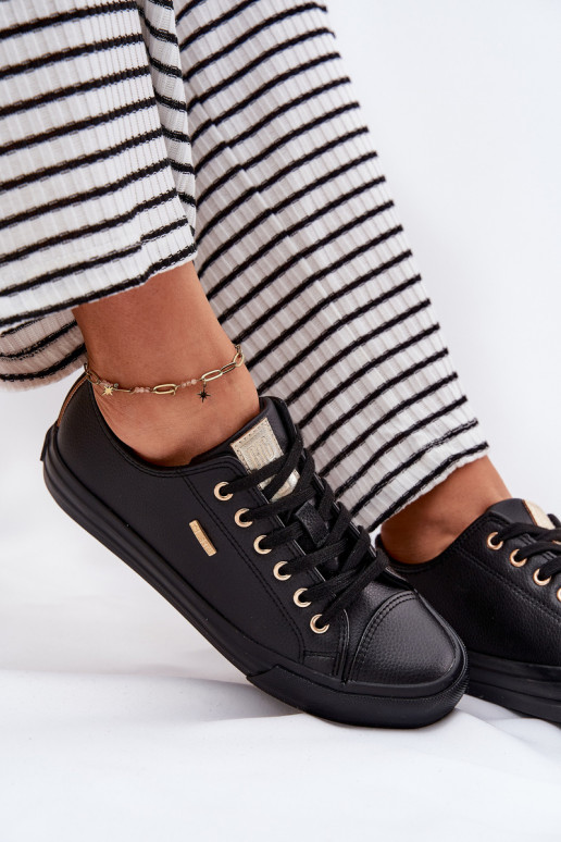 sieviešu puszābaki no eko ādas Big Star RR274749 melnas krāsas