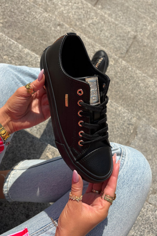 sieviešu puszābaki no eko ādas Big Star RR274749 melnas krāsas