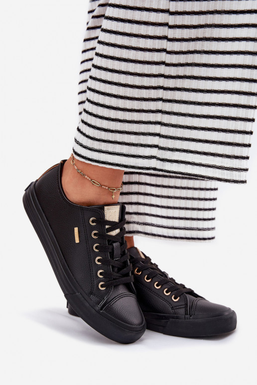 sieviešu puszābaki no eko ādas Big Star RR274749 melnas krāsas