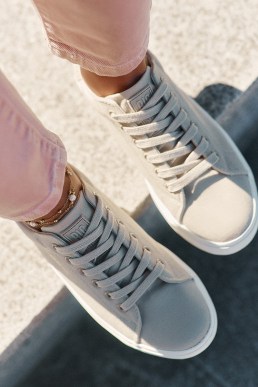 Auduma sieviešu puszābaki ar platformu Big Star RR274465 smilšu krāsas