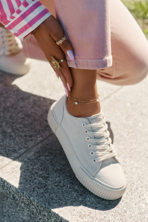 Auduma sieviešu puszābaki Big Star RR274407 smilšu krāsas