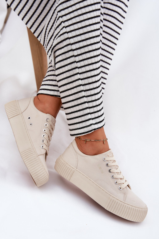 Auduma sieviešu puszābaki Big Star RR274407 smilšu krāsas