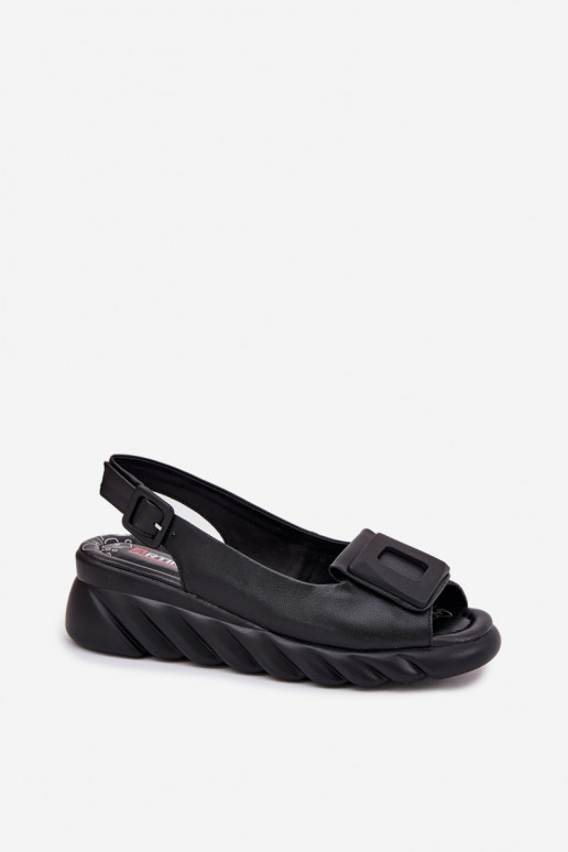 Sieviešu basenes Sieviešu Uz Ķīļa ar dekorāciju Artiker 56C2156 melnas krāsas