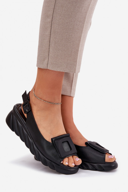 Sieviešu basenes Sieviešu Uz Ķīļa ar dekorāciju Artiker 56C2156 melnas krāsas