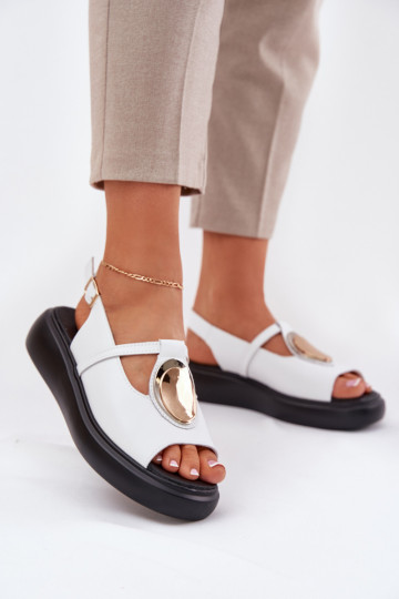 Āda Eleganta stila Sieviešu basenes S.Barski GR51-603 baltas krāsas 2