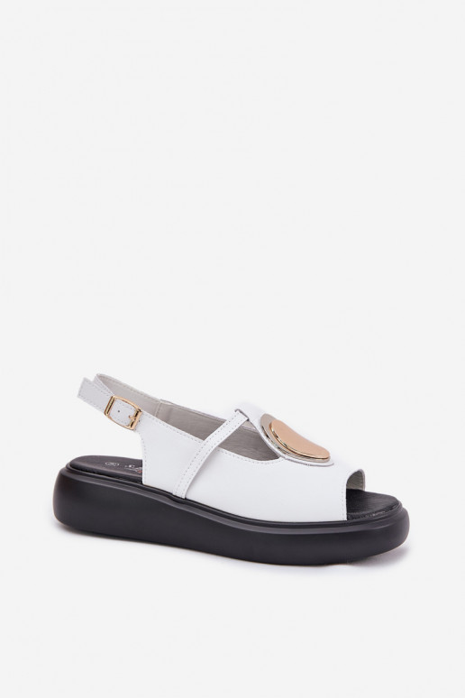 Āda Eleganta stila Sieviešu basenes S.Barski GR51-603 baltas krāsas