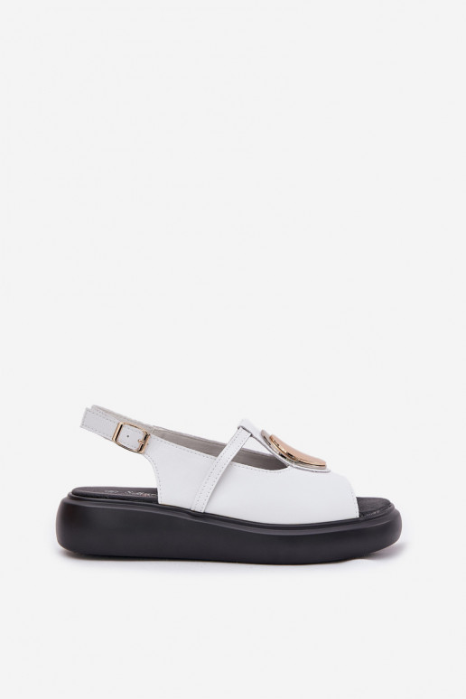 Āda Eleganta stila Sieviešu basenes S.Barski GR51-603 baltas krāsas