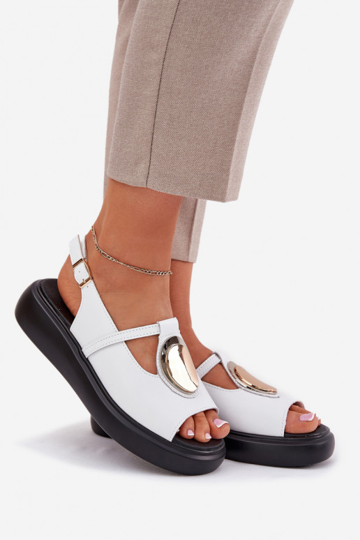 Āda Eleganta stila Sieviešu basenes S.Barski GR51-603 baltas krāsas