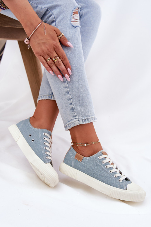 Auduma sieviešu puszābaki Big Star RR274796 Zilas krāsas