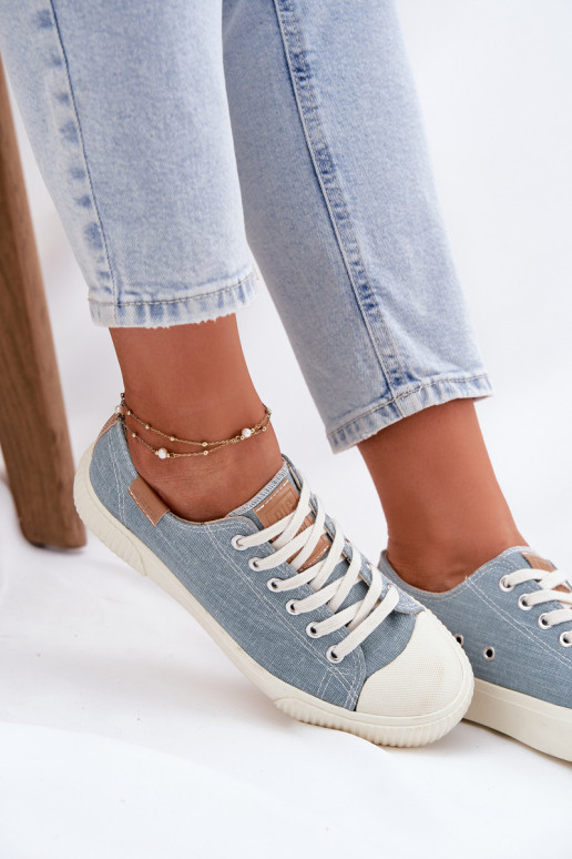 Auduma sieviešu puszābaki Big Star RR274796 Zilas krāsas