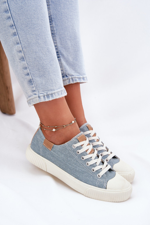 Auduma sieviešu puszābaki Big Star RR274796 Zilas krāsas