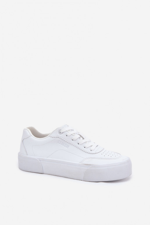 Zems Sneakers modeļa apavi no eko ādas Big Star RR274303 baltas krāsas
