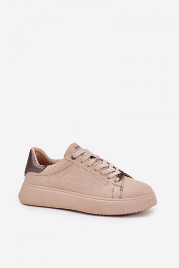 Sneakers modeļa apavi Sieviešu no eko ādas Big Star RR274259 smilšu krāsas 2
