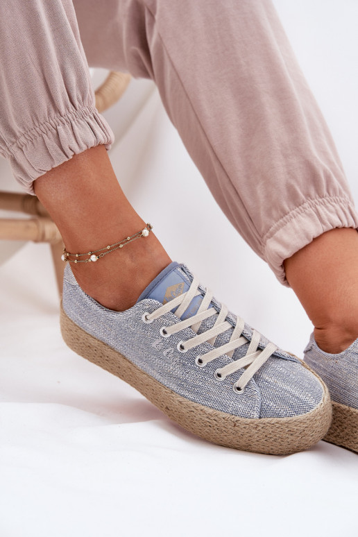 sieviešu puszābaki ar platformu Ar bizi Lee Cooper LCIN-25-02-3283 Zilas krāsas