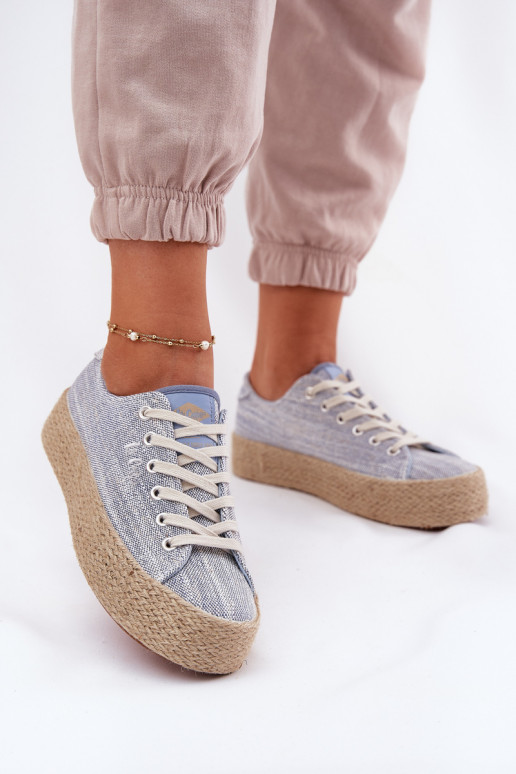 sieviešu puszābaki ar platformu Ar bizi Lee Cooper LCIN-25-02-3283 Zilas krāsas