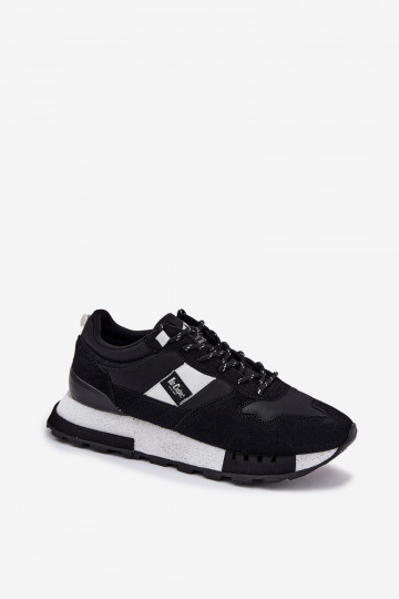 Sneakers modeļa apavi Vīriešiem ar platformu Lee Cooper LCJ-25-03-3378M melnas krāsas