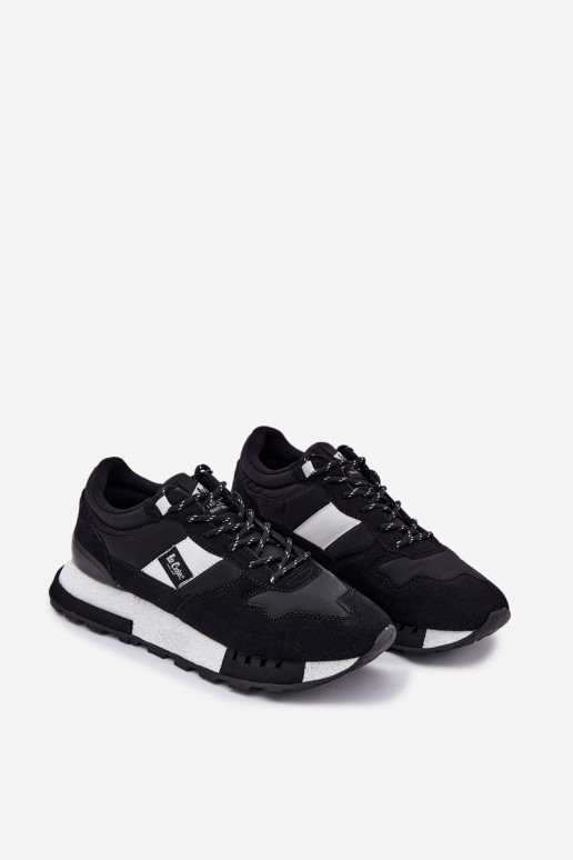 Sneakers modeļa apavi Vīriešiem ar platformu Lee Cooper LCJ-25-03-3378M melnas krāsas