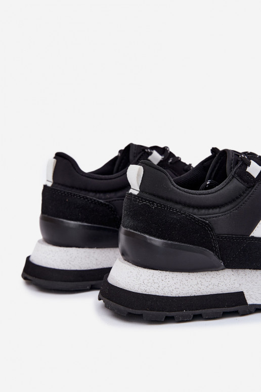 Sneakers modeļa apavi Vīriešiem ar platformu Lee Cooper LCJ-25-03-3378M melnas krāsas