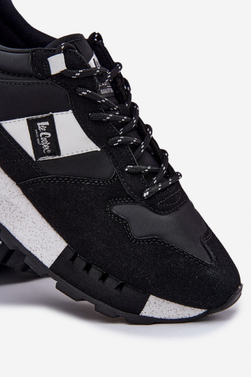 Sneakers modeļa apavi Vīriešiem ar platformu Lee Cooper LCJ-25-03-3378M melnas krāsas