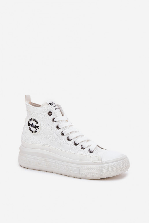 sieviešu puszābaki ar platformu Lee Cooper LCIN-25-44-3209L Biale