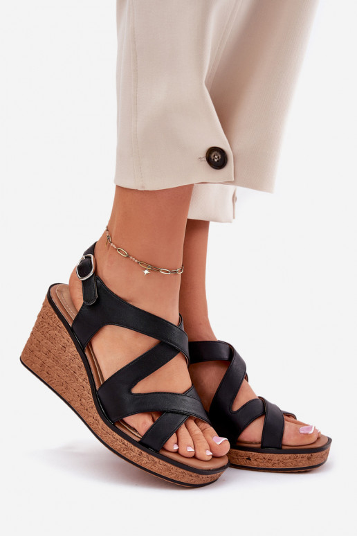 Sieviešu basenes Uz Ķīļa Sergio Leone SK223 melnas krāsas